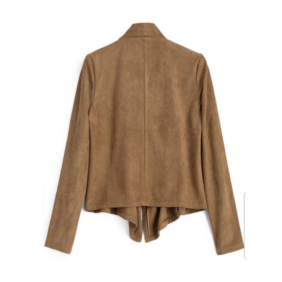 Zaful Faux Suede Zip Up Jacket - Picture 2 of 2